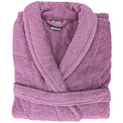 Linnea peignoir de bain Royal Cresent - Rose - Peignoir de bain adulte en éponge coton peigné 420 g/m² - col châle - ceinture à nouer - 2 poches - finition ourlet piqué - fabriqué au Portugal - OEKO-TEX