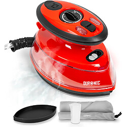 Duronic SI3 RD Fer à repasser à vapeur de voyage 400W Léger et compact 495g Idéal pour les déplacements Convient pour crafts et patchworks Accessoires inclus