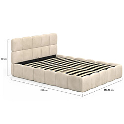 Idmarket LIT COFFRE NUAGE 140X190CM pas cher