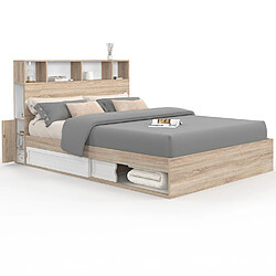Idmarket LIT DOUBLE CLEM 140X190 CM