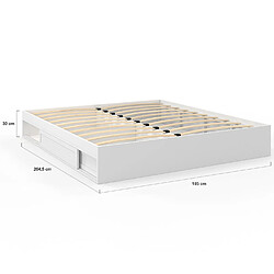 Acheter Idmarket CADRE LIT SALEM 180X200 CM BL