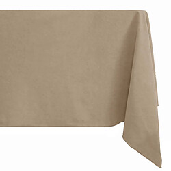 LinneA nappe carrée coton lavé HONO - Camel - Nappe de table carrée en coton fil teint HONO - Finition point bourdon - Entretien facile - Lavable en machine 40 °C - Compatible sèche-linge modéré