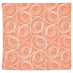 LinneA lot de 3 serviettes de table jacquard coton - Orange pas cher