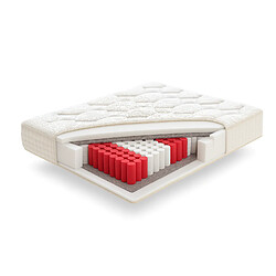 Simpur Matelas 140x200 magestic ressorts ensachés avec mousse de confort multizone épaisseur 30 cm 7 zones de confort