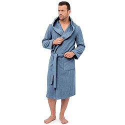Acheter Linnea peignoir de bain à capuche adulte Dune - Bleu