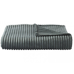 Linnea Couverture microvelours Dolce - Acier