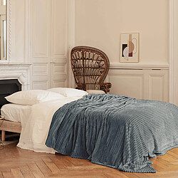 Linnea Couverture microvelours Dolce - Acier