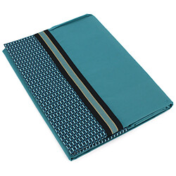 Linnea drap plat percale Gustav - Émeraude