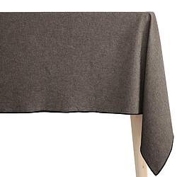 Linnea nappe carrée en coton HONO - Gris - Nappe de table carrée en coton - Tissu fil teint 100% coton - Finition point bourdon - Entretien facile lavage machine 40 °C - Style épuré pour salle à manger