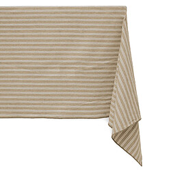 Linnea nappe carrée coton à rayures - Kaki