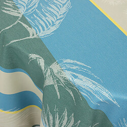 Linnea nappe ovale enduite PALMIER - Bleu lagon