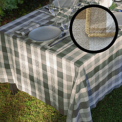 Linnea nappe carrée coton à carreaux NESS - jaune