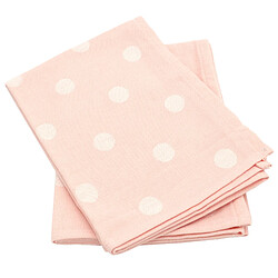 Linnea torchons de cuisine en coton SPOT II Lot de 2 torchons de cuisine toile 50x70 cm rose collection SPOT II avec des motifs de petits points blancs sur fond coloré