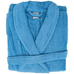 Linnea peignoir de bain col châle - XL - Peignoir de bain en éponge bouclette coton peigné 420 g/m² - ceinture à nouer - 2 poches - mixte adulte - fabriqué au Portugal - certifié OEKO-TEX