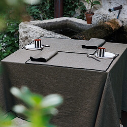 Linnea nappe rectangulaire coton HONO - Gris