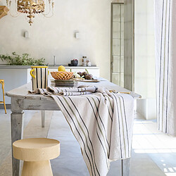 Linnea nappe rectangulaire Hoshi en coton à rayures