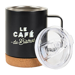 Avis Linnea Mug de transport inox et liège AU BISTROT - Noir