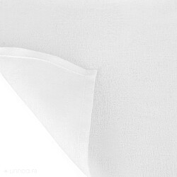 Linnea chemin de table Hélios en coton enduit - Blanc pas cher