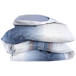 Linnea housse de couette percale Esteban - Bleu