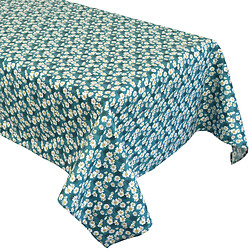 Linnea nappe enduite rectangulaire Aster - bleu pétrole