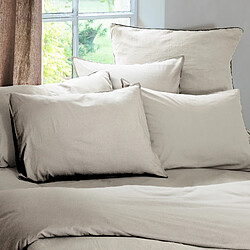 Linnea Parure de lit coton lavé Palace - Beige pas cher
