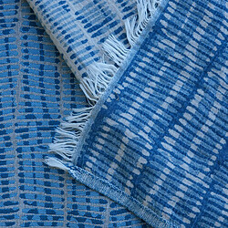 Linnea fouta drap de plage Kalymnos - bleu topaze pas cher