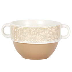 Linnea lot de 2 mugs à anses en grès - Marron