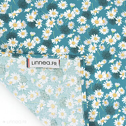 Linnea nappe enduite rectangulaire Aster - bleu pétrole