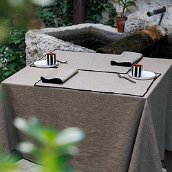 Linnea nappe rectangulaire coton HONO - Marron
