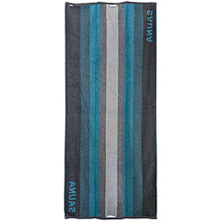 Linnea Drap de sauna en coton rayé - Bleu