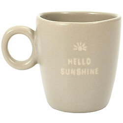 Linnea Mug en grès collection MINIMALIST 10 cl modèle "Hello sunshine" beige