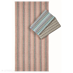 Linnea drap de douche rayé en coton - Bleu pas cher