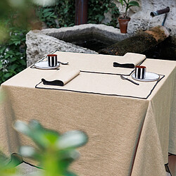 Linnea nappe rectangulaire coton lavé HONO - Beige