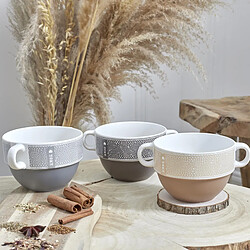 Acheter Linnea lot de 2 mugs à anses en grès - Marron