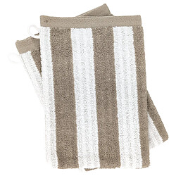 Linnea lot de 2 gants de toilette classiques - Marron