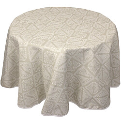 Linnea nappe ronde enduite géométrique