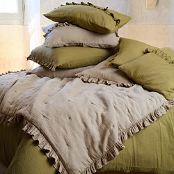 Linnea couverture courtepointe en mousseline de coton - Jaune