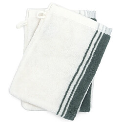 Linnea lot de 2 gants de toilette coton