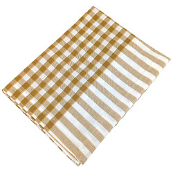 Linnea nappe carrée à carreaux en coton - Jaune