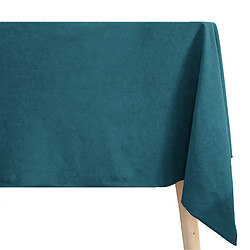 Linnea nappe rectangulaire coton lavé - bleu canard