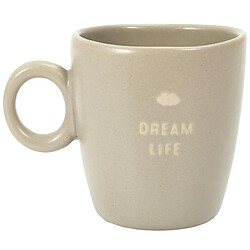 Linnea Mug en grès collection MINIMALIST 10 cl modèle "Dream life" beige