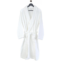 Acheter Linnea peignoir de bain col châle - Blanc