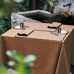 Linnea nappe carrée coton lavé HONO - Caramel