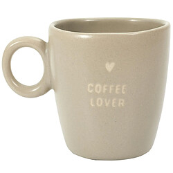 Linnea Mug en grès collection MINIMALIST 10 cl modèle "Coffee Lover" beige