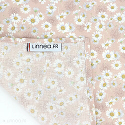Linnea nappe carrée enduite Aster - Rose poudré