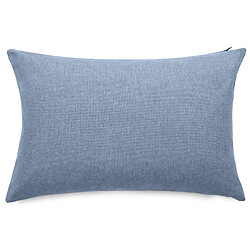 Linnea Housses de coussin extérieur 40x60 cm GALIA à zip étanche bleu Topaze - Housse de coussin extérieur en tissu oléfine jacquard (polypropylène fil teint, 210 g/m²). Déperlante, anti-UV, très résistante avec zip étanche. Fabriquée en Turquie, disponible en trois dimensions et plusieurs teintes. Idéale pour une décoration extérie