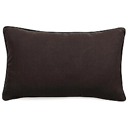 Linnea Housse de coussin PRELUDE 30x50 cm lin et coton lavé noir Café