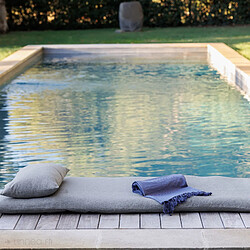 Linnea Housses de coussin extérieur 40x60 cm GALIA à zip étanche gris Ardoise