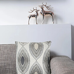 Linnea Housse de coussin 45x45 cm MAMA Lin/Noir