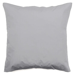 Linnea taie d’oreiller percale Manoir - Taie d'oreiller 65x65 cm gris Acier, collection MANOIR 100% percale de coton tissage 80 fils/cm2 très serrés, doux au toucher, respirant et très résis